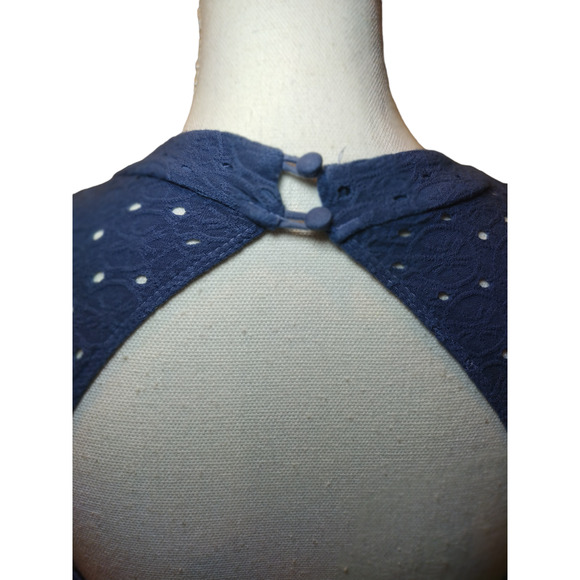 NWT American Eagle Outfitters Soft & Sex Eyelet Tank Top Open Back Blue Large - Picture 6 of 9